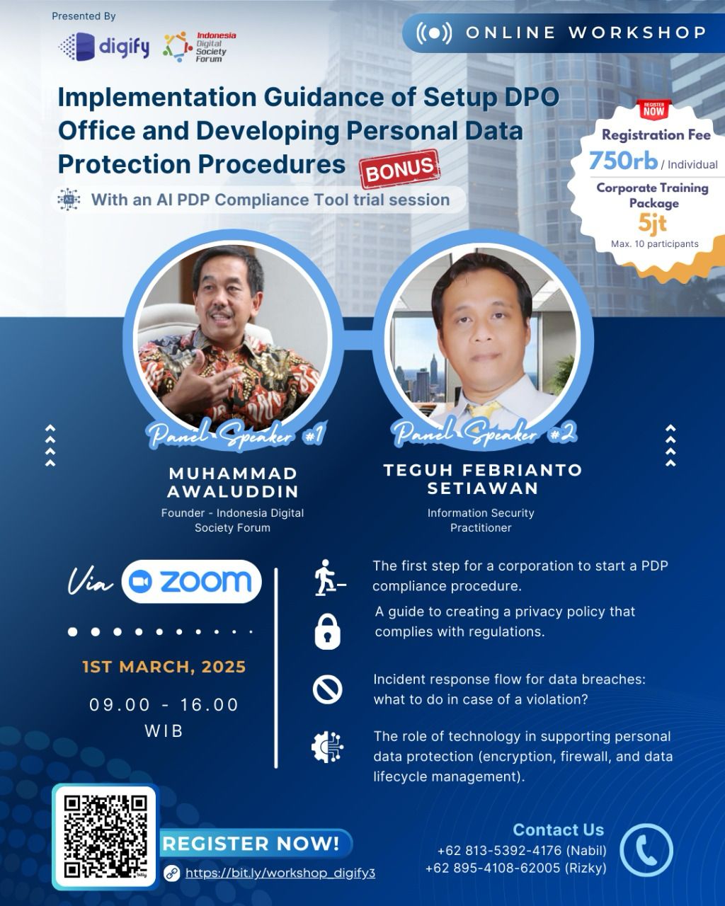 Workshop: Implementation Guidance of Setup DPO Office and Developing Personal Data Protection Procedures